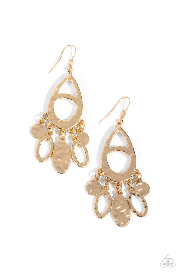 PLAINS Jane - Gold - Paparazzi Accessories - Earring