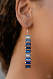 Superbly Stacked - Blue- Paparazzi Accessories- Earring