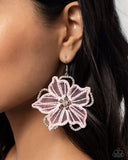 Refined Recognition - Pink - Paparazzi Accessories - Earring