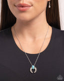 Horseshoe Haute - Blue - Paparazzi Accessories - Necklace