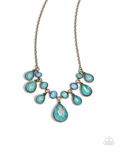 Talented Teardrops - Brass - Paparazzi Accessories - Necklace