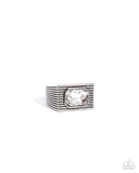 Knockout Tournament- White- Paparazzi Accessories - Ring