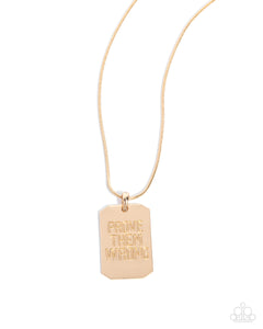 Prove Them Wrong - Gold - Paparazzi Accessories- Necklace- PRECLAIM