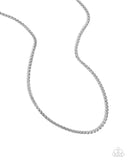 Complicated Chain - Silver - Paparazzi Accessories - Necklace- PRESALE