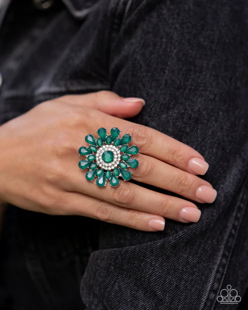 Steady Shimmer- Green- Paparazzi Accessories- Ring