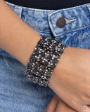 Woven Wardrobe - Black - Paparazzi Accessories - Bracelet- PRECLAIM 11/7