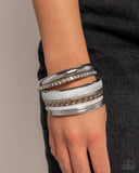 Smoldering Stack - Silver - Paparazzi Accessories - Bracelet- PRECLAIM 11/4