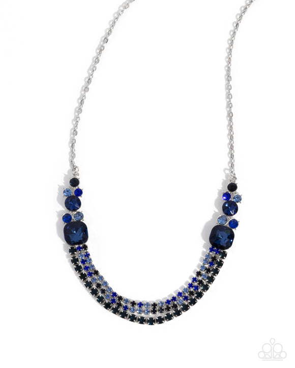 Relaxed Refinement - Blue - Paparazzi Accessories - Necklace- PRECLAIM 11/4