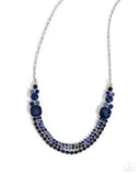 Relaxed Refinement - Blue - Paparazzi Accessories - Necklace- PRECLAIM 11/4