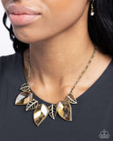 Leafy Leader - Brass - Paparazzi Accessories - Necklace