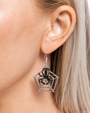 Spiderweb Statement - Black - Paparazzi Accessories - Earring