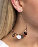 Wiry Wayfarer - Copper -Paparazzi Accessories - Earring - PRECLAIM