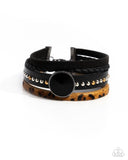 Fair LEATHER - Black - Paparazzi Accessories - Bracelet- PRECLAIM 11/5