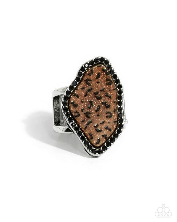 Sporadic Stone - Brown - Paparazzi Accessories - Ring - PRECLAIM 12.12