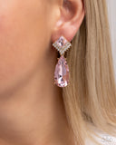 Diamond Life - Pink - Paparazzi Accessories - Earring- PRE-CLAIM 11/11