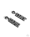 Home Game - Black - Paparazzi Accessories - Earring - PRECLAIM