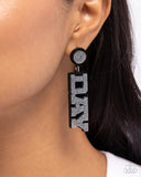 Home Game - Black - Paparazzi Accessories - Earring - PRECLAIM