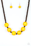 Oh My Miami - Yellow - Paparazzi Accessories - Necklace