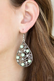 Glowing Vineyards - Green - Paparazzi Accessories - Earring