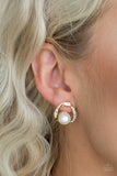 Stylishly Suave - Gold - Paparazzi Accessories - Earring