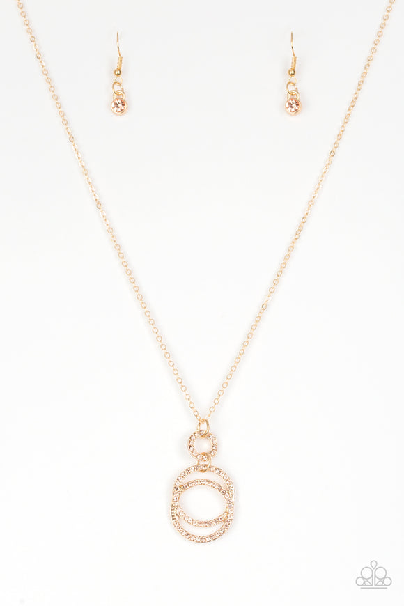 Timeless Trio - Gold - Paparazzi Accessories - Necklace