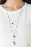 Soar With The Eagles - Red - Paparazzi Accessories - Necklace