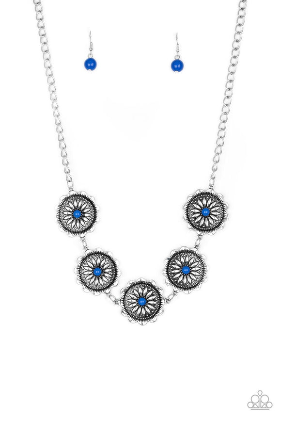 Me-dallions, Myself, and I - Blue - Paparazzi Accessories - Necklace