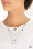 Lunar Lotus - Blue - Paparazzi Accessories - Necklace