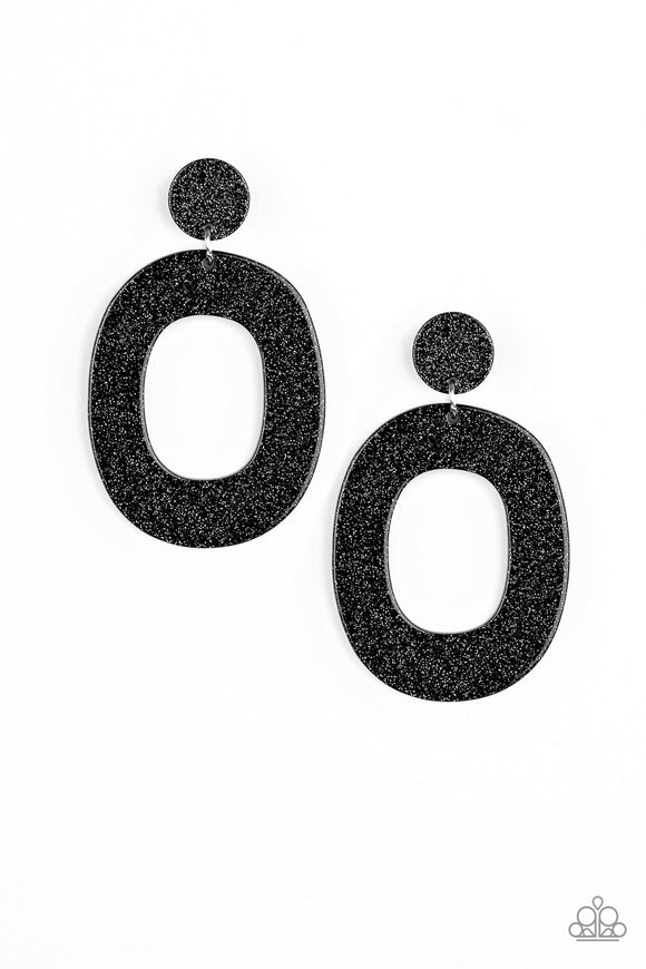 Miami Boulevard - Black -Paparazzi Accessories - Earring