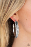 Funky Feathers - Silver - Paparazzi Accessories - Earring - Jewelry with Erin Binford