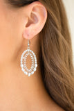 Trophy Shimmer - White - Paparazzi Accessories - Earring