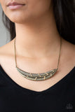 Say You QUILL - Brass - Paparazzi Accessories - Necklace