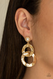 On Scene - Gold - Paparazzi Accessories - Earring