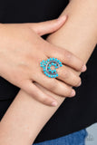 Trendy Talisman - Blue - Paparazzi Accessories - Ring - Jewelry with Erin Binford