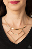 Egyptian Edge - Gold - Paparazzi Accessories - Necklace