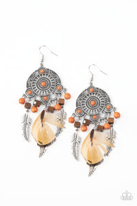 Desert Plains - Orange - Paparazzi Accessories - Earring