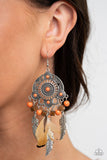 Desert Plains - Orange - Paparazzi Accessories - Earring