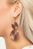 HARDWARE-Headed - Copper - Paparazzi Accessories - Earring