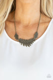 Queen of the QUILL - Brass - Paparazzi Accessories - Necklace