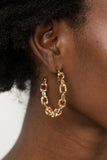 Stronger Together - Gold - Paparazzi Accessories - Earring