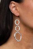 So OVAL It! - Silver - Paparazzi Accessories - Earring