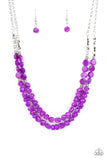 Staycation Status - Purple - Paparazzi Accessories - Necklace - Jewelry with Erin Binford