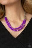 Staycation Status - Purple - Paparazzi Accessories - Necklace - Jewelry with Erin Binford