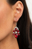 Stunning Starlet - Red - Paparazzi Accessories - Earring