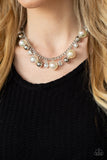 Galactic Gala - White - Paparazzi Accessories - Necklace