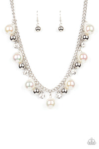 Galactic Gala - White - Paparazzi Accessories - Necklace