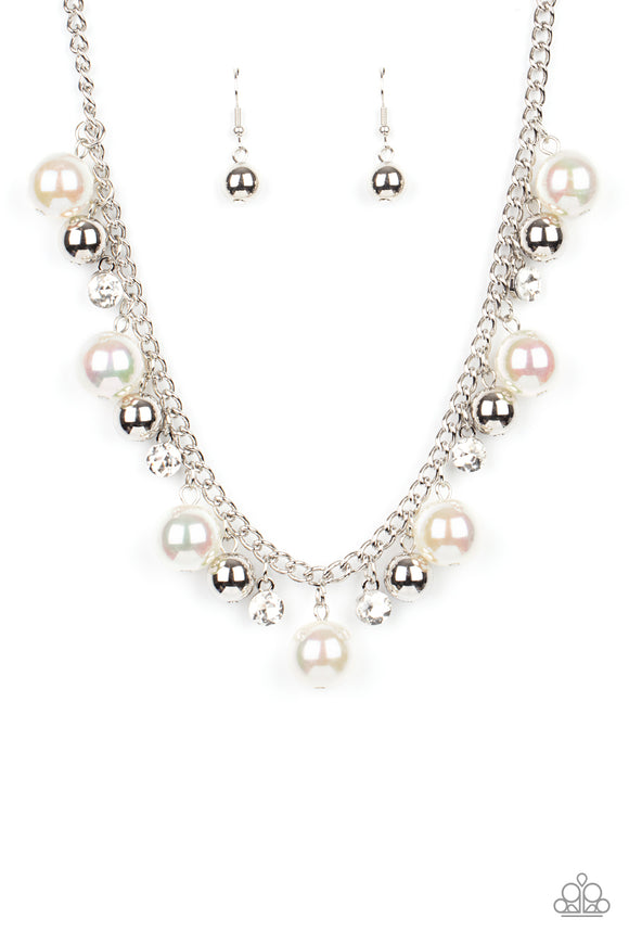 Galactic Gala - White - Paparazzi Accessories - Necklace