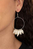 Sailboats and Seashells - White - Paparazzi Accessories- Earring