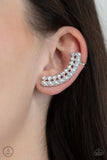 Doubled Down On Dazzle - White - Paparazzi Accessories - Earring