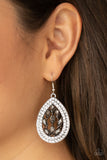 Encased Elegance - Silver - Paparazzi Accessories - Earring - Jewelry with Erin Binford